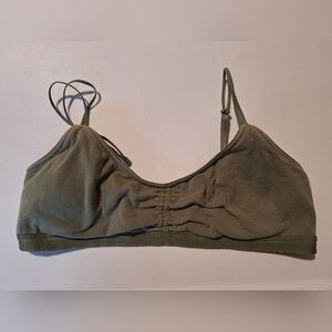 Aerie Superchill Large‎ Olive Green Women's Bralette